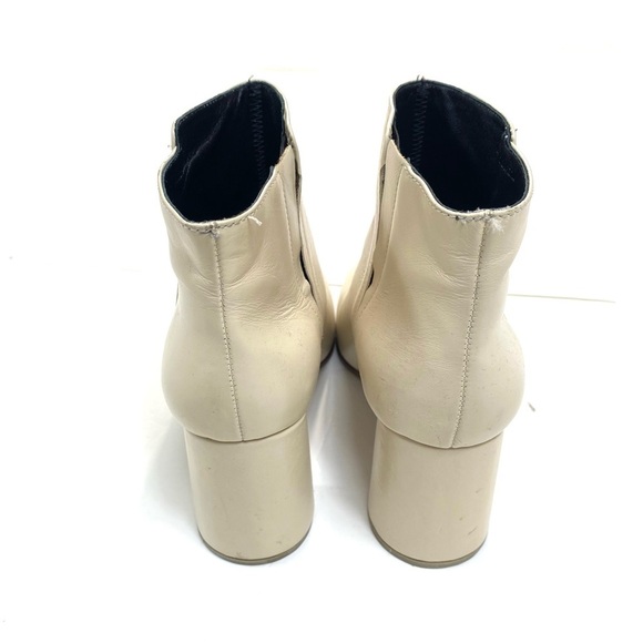 Rachel Comey Leather Ankle Block Heel Boots In Cream Size 8 - Picture 9 of 12